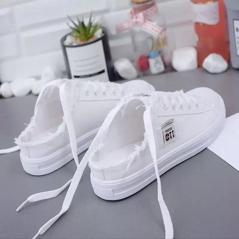 Charlotte - Baskets style mules en jean pour femme